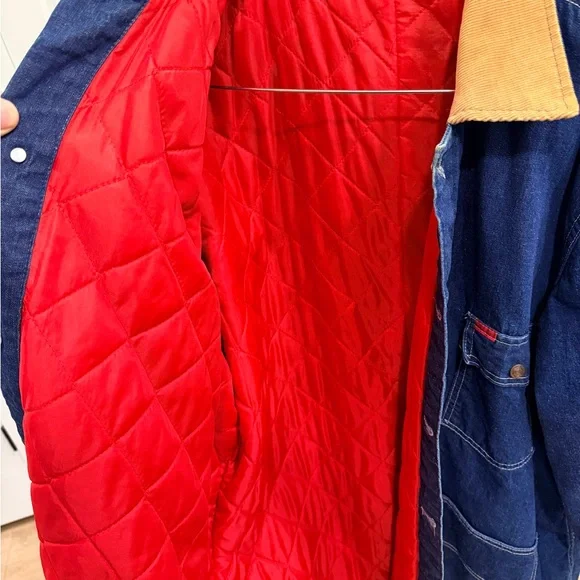 Vintage Big Smith Denim Chore Jacket Quilted Lined Made in USA Mens 50 XL - Picture 9 of 14